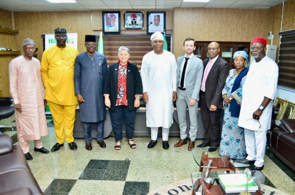 The Honourable Minister of Steel Development, Prince Shuaibu Audu, received the Australian High Commissioner to Nigeria, Ms. Leilani Bin-Juda PSM, in his office today