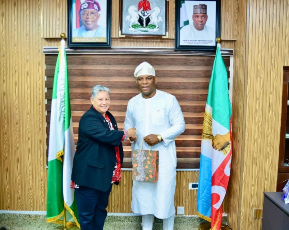 The Honourable Minister of Steel Development, Prince Shuaibu Audu, received the Australian High Commissioner to Nigeria, Ms. Leilani Bin-Juda PSM, in his office today