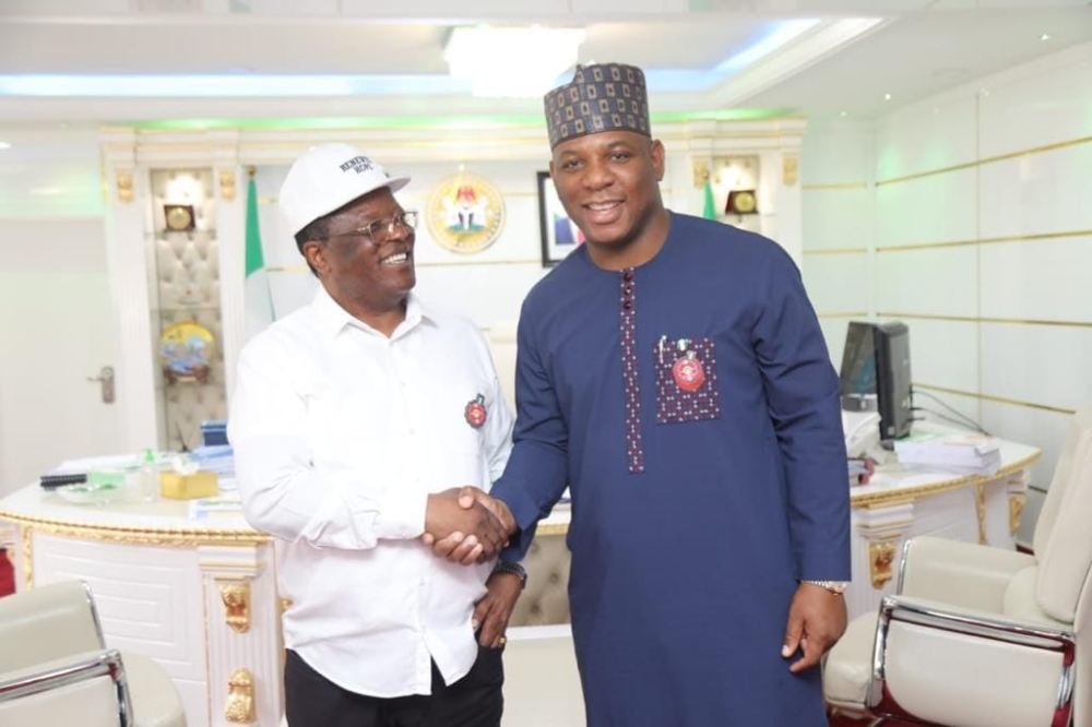 Honorable Minister of Steel Development, Prince Shuaibu Abubakar Audu, and the Honorable Minister of Work, H.E Sen. David Umahi CON
